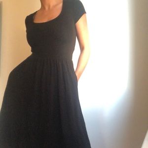 Aritzia black midi dress